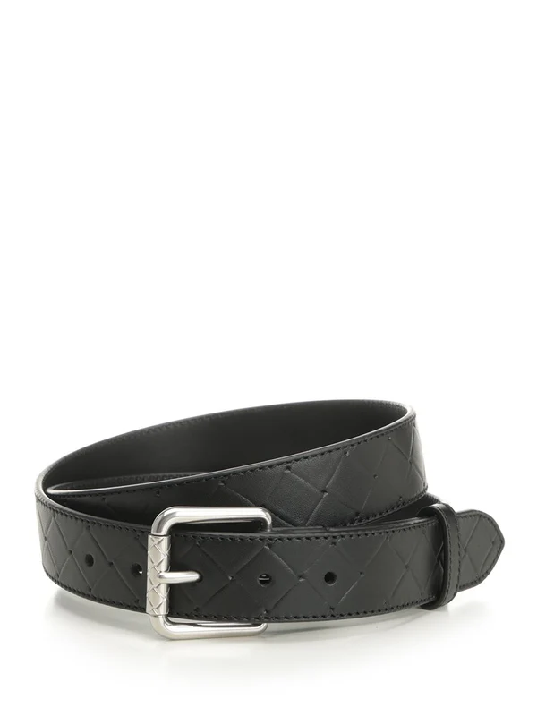 Bottega Veneta Black Leather Belts