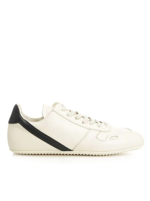 Rick Owens White Low Top Sneakers