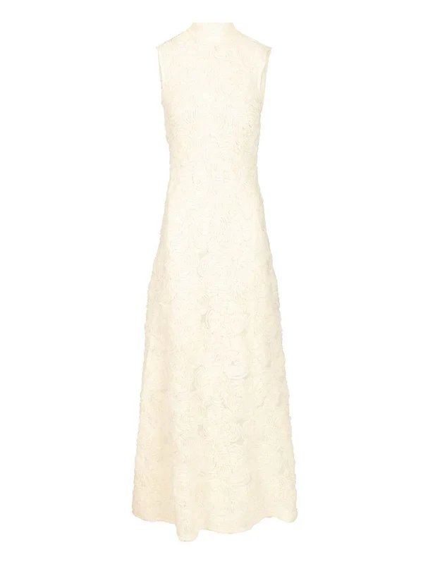Rotate Ivory Long Dress