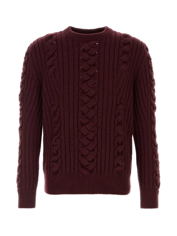 Alexander Mcqueen Burgundy Knitted