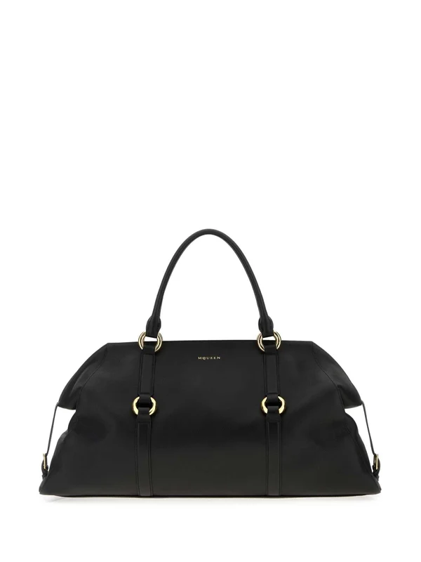 Alexander Mcqueen Black Boston Bags