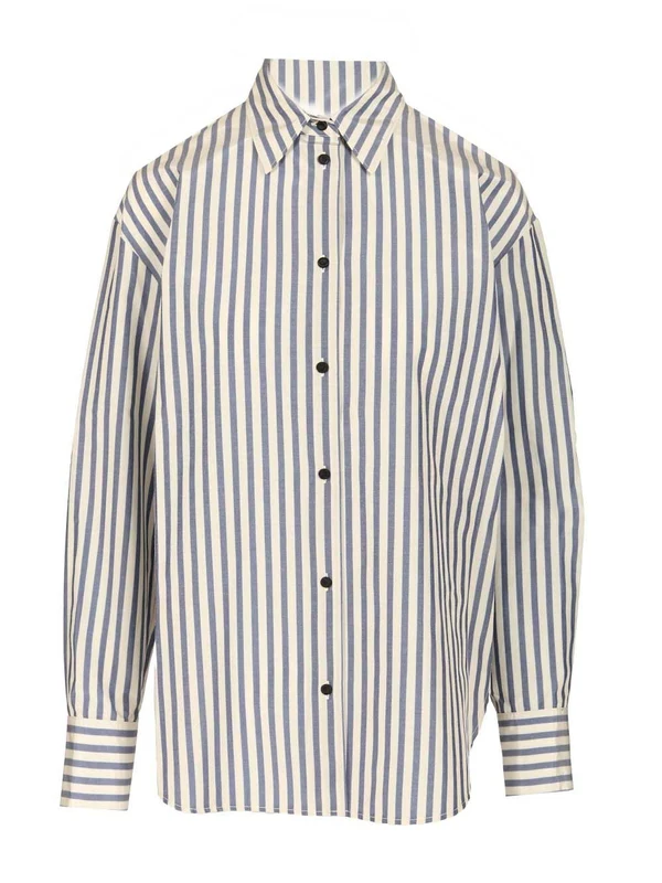 Forte_Forte Blue Striped Shirts & Blouses