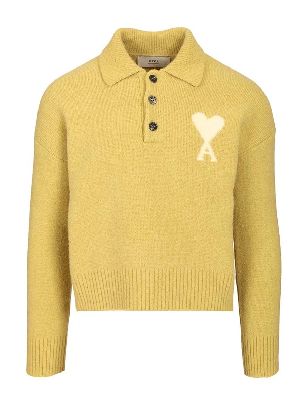 Ami Yellow Knitted