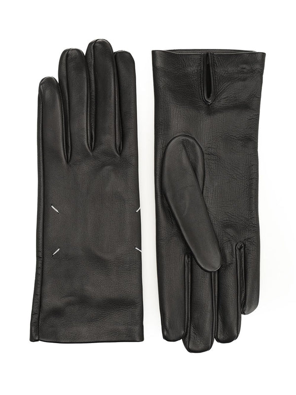 Maison Margiela Black Leather Gloves