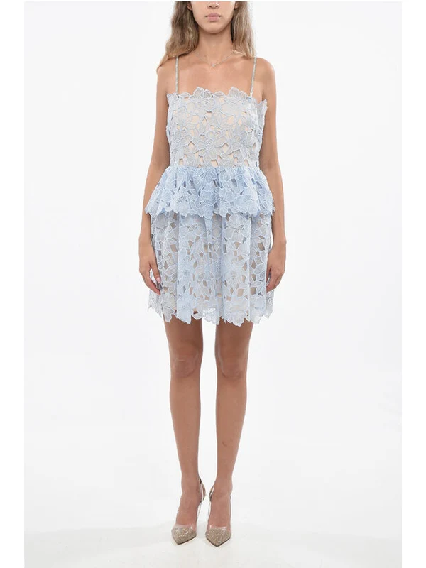Self-Portrait Blue Mini Dress