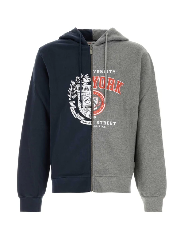 A.P.C. Grey Navy Hoodies