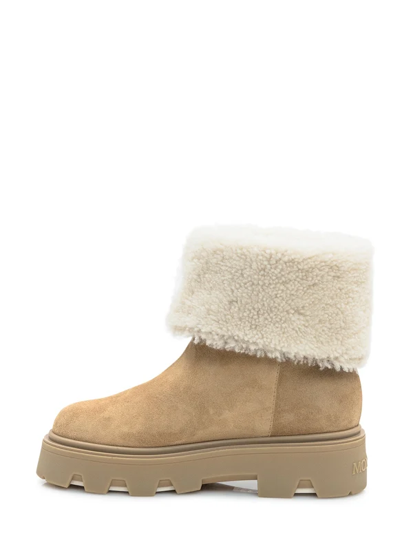 Moncler Beige Ankle Boots - Image 4