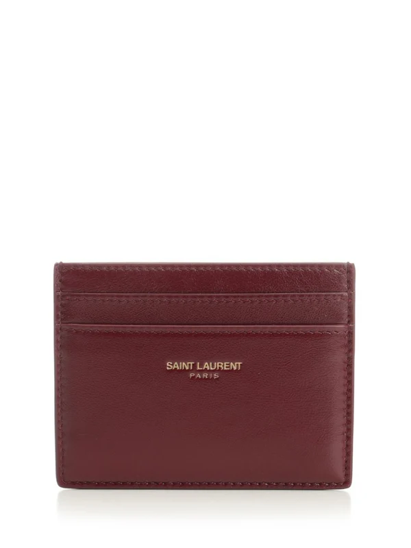 Saint Laurent Burgundy Card Holders