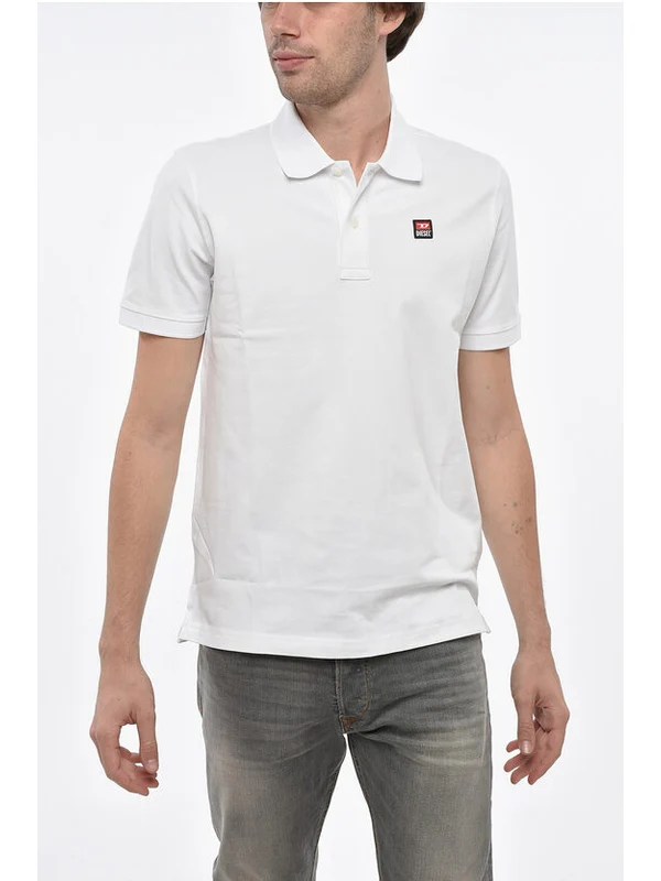 Diesel White Polo Shirts