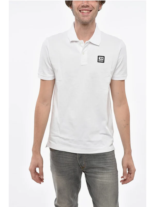 Diesel White Polo Shirts