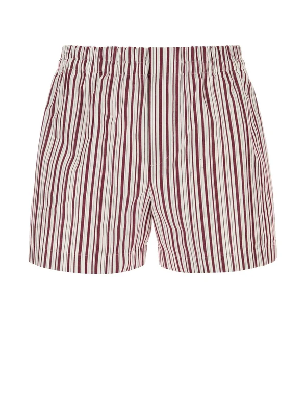 Gucci Burgundy Striped Shorts