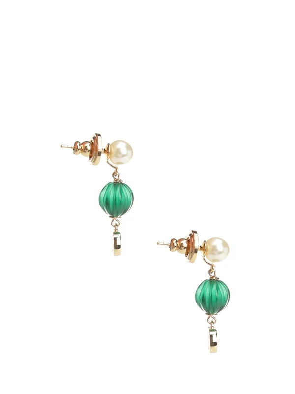 Valentino Green Gold Earrings - Image 2