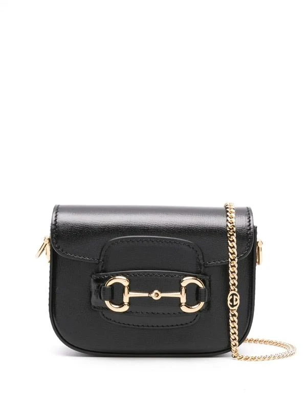 Gucci Horsebit 1955 Nano Black Crossbody & Shoulder Bags