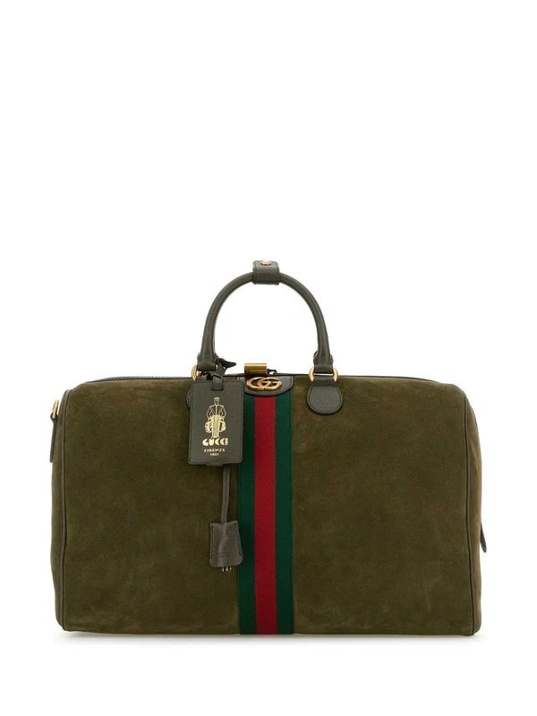 Gucci Savoy Medium Green Boston Bags
