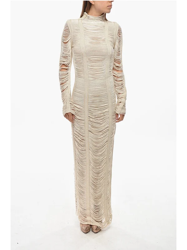 Balmain Beige Long Dress