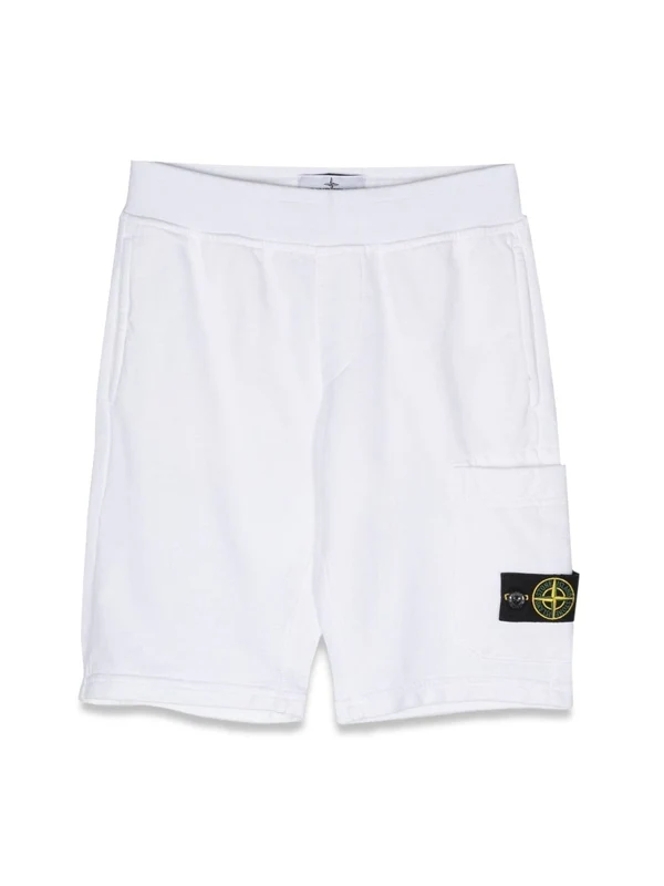 Stone Island White Shorts