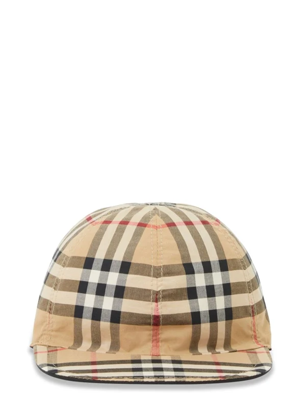 Burberry Beige Checked Cap
