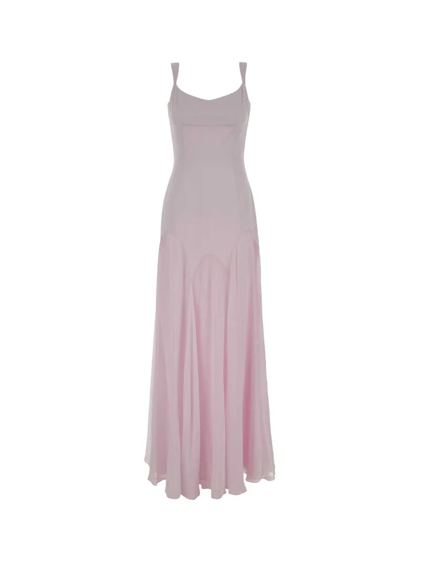 Alexander Mcqueen Pink Long Dress