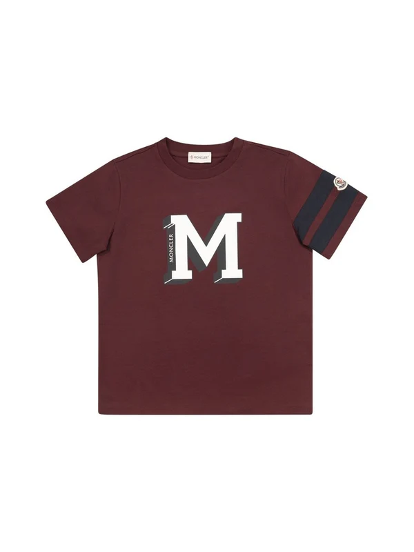 Moncler Burgundy Half Sleeve