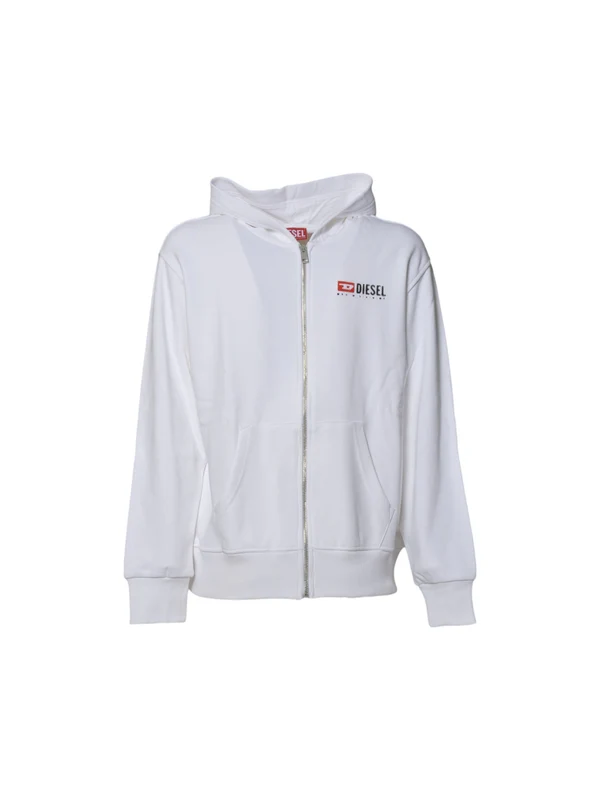 Diesel White Hoodies