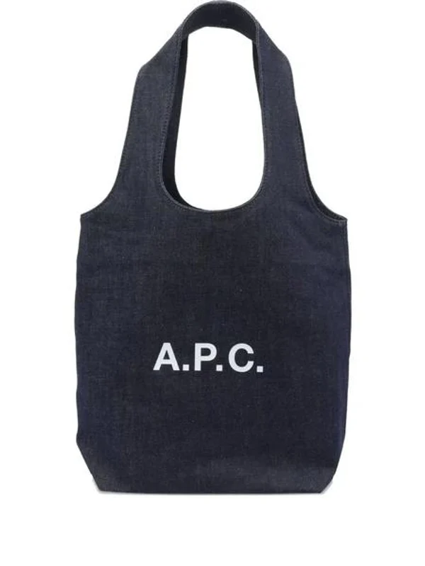 A.P.C. Navy Tote Bags