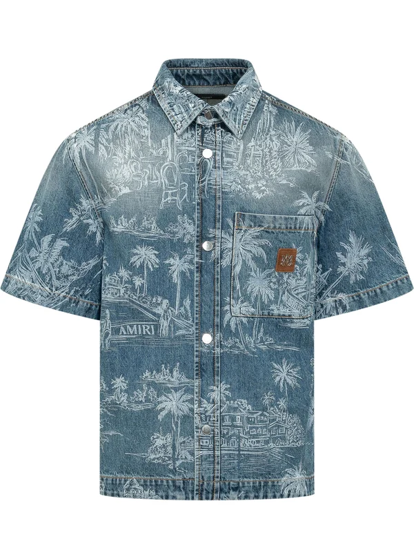 Printing Cotton Denim Shirt