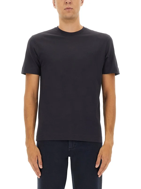 Z Zegna Black Polo Shirts