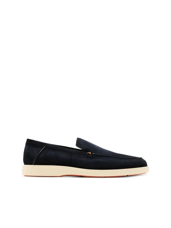Santoni Navy Loafers