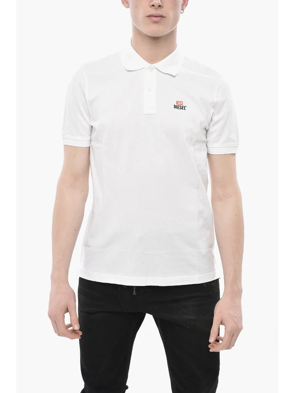 Diesel White Polo Shirts