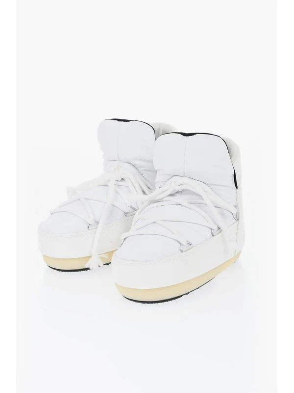 Moon Boot White Lace-Up Boots - Image 2