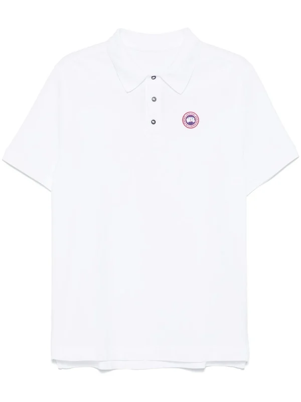 Canada Goose White Polo Shirts