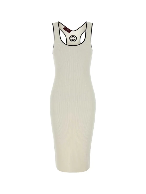 Gucci White Midi Dress
