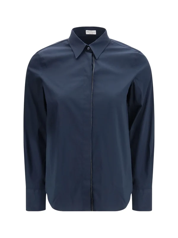 Brunello Cucinelli Navy Shirts & Blouses