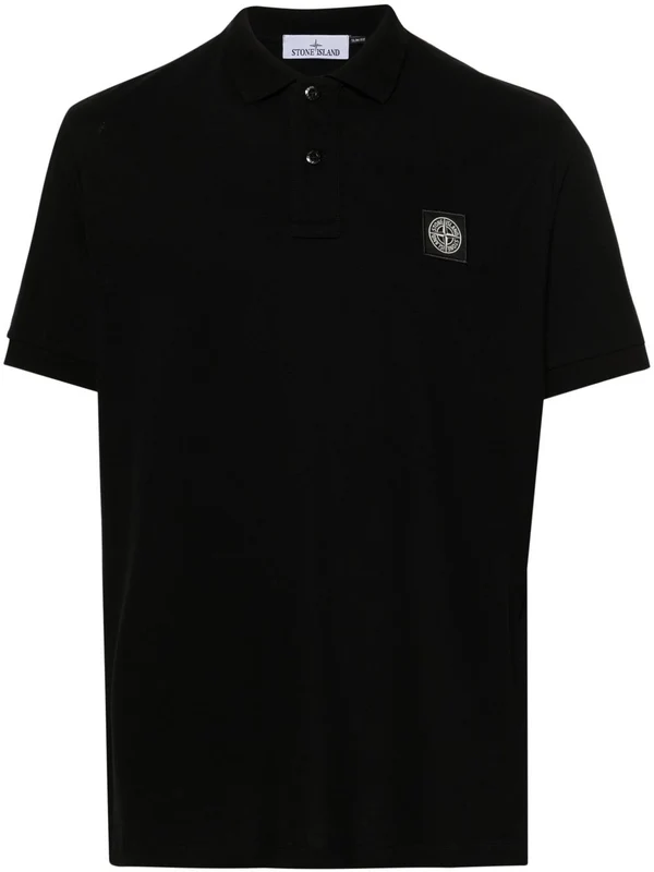 Stone Island Black Polo Shirts