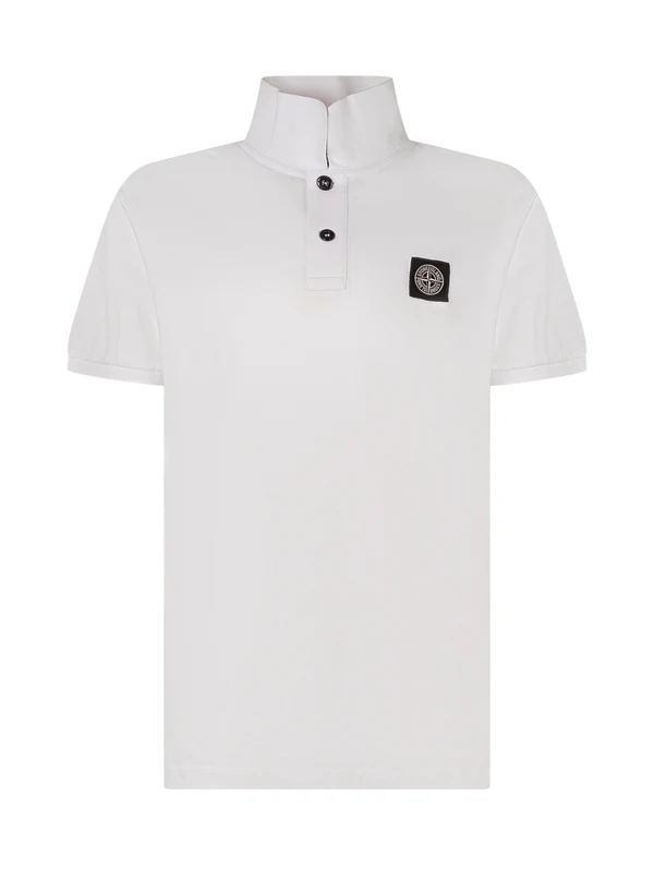 Stone Island Kids White Polo Shirts