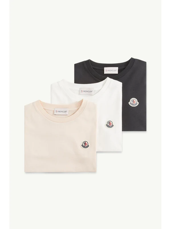 Logo Patch Cotton T Shirt 3pack