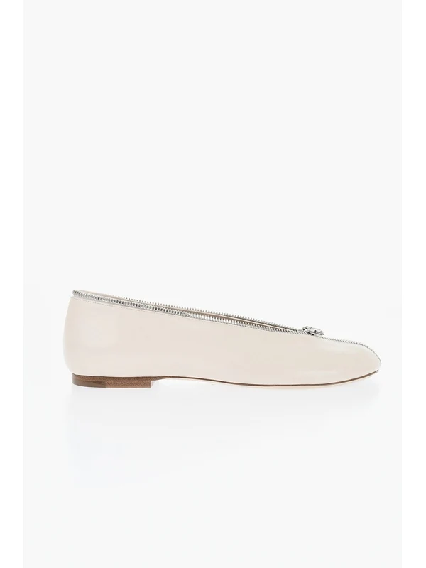 Burberry Ivory Flat Shoes