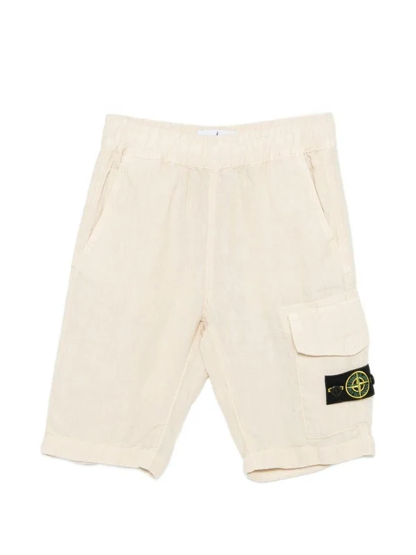 Stone Island Kids Beige Shorts