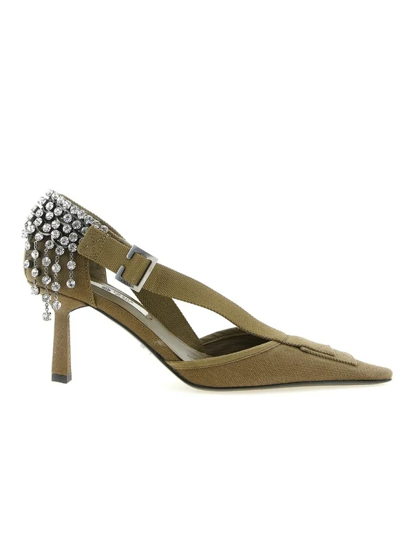 Prada Green Sandal Heels