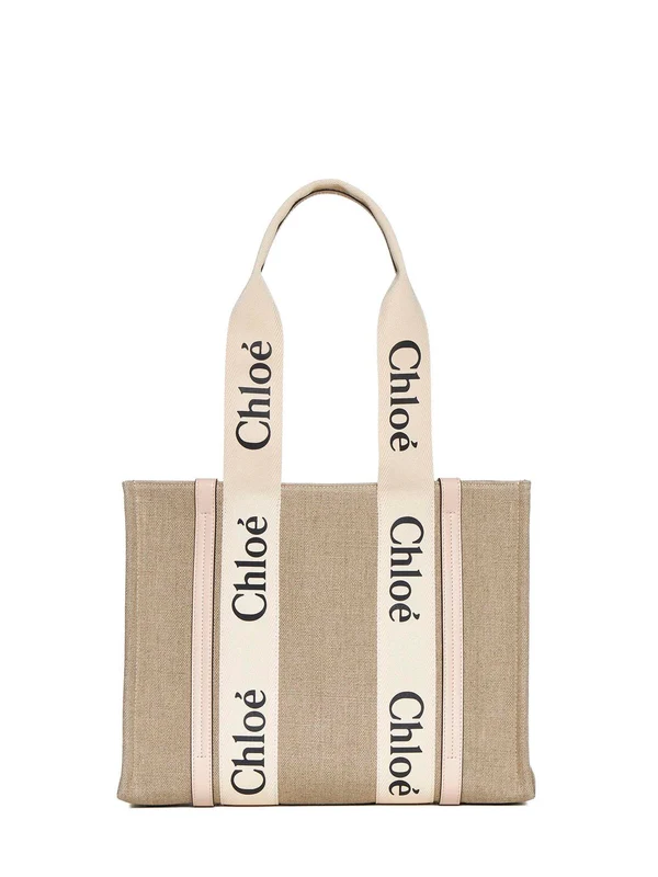 Chloe Pink Beige Tote Bags