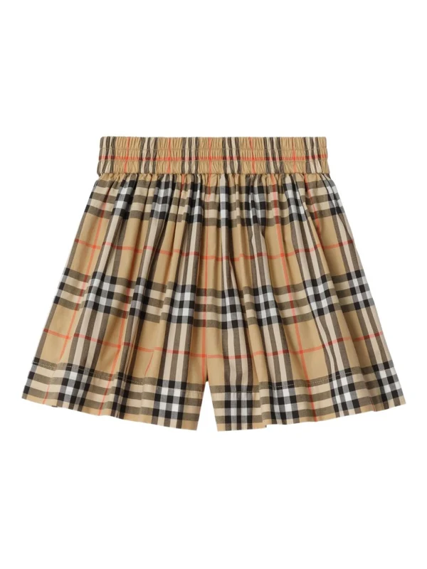 Burberry Beige Checked Skirts
