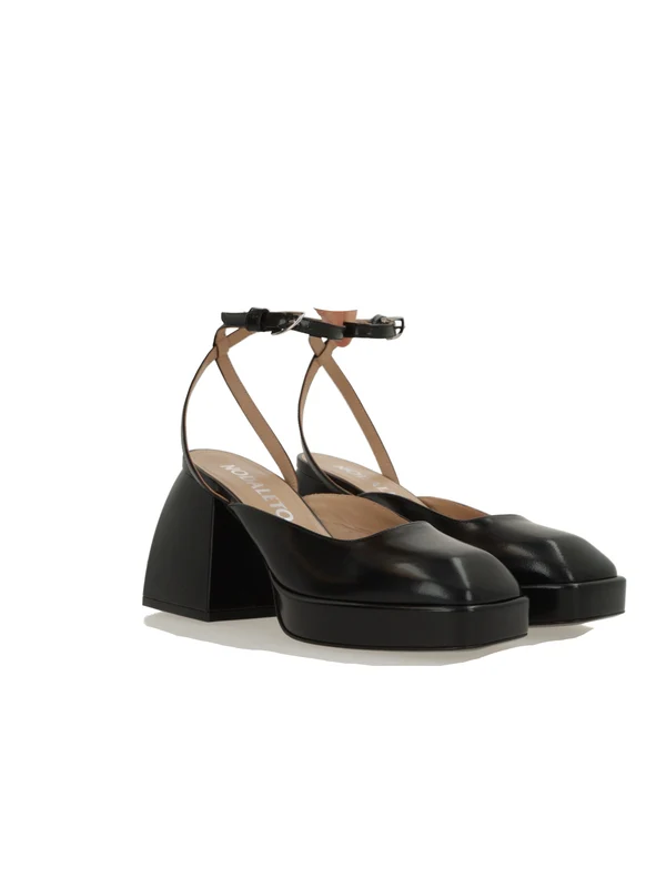 Nodaleto Black Sandal Heels