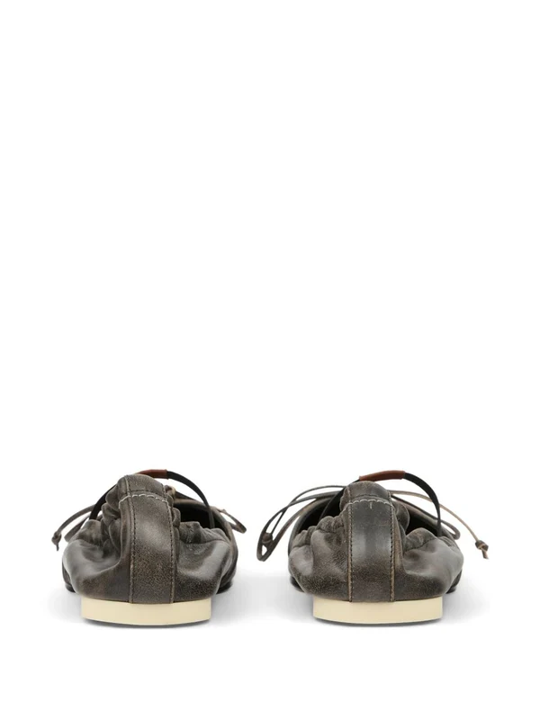Mm6 Maison Margiela Brown Flat Shoes - Image 3