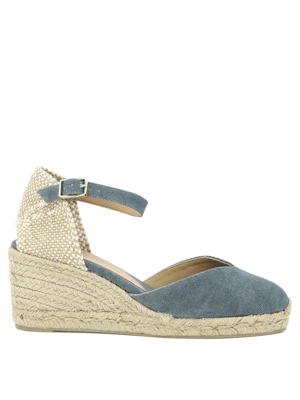 CastaƱer Blue Sandal Heels