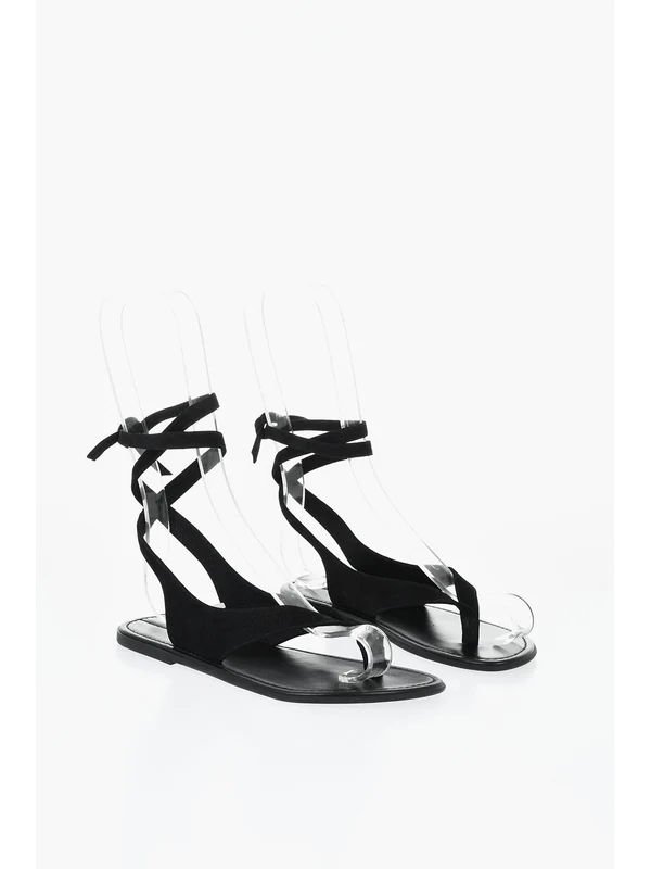 The Row Black Sandals