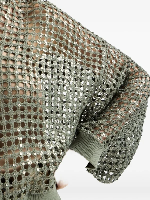 Brunello Cucinelli Green Bomber - Image 6