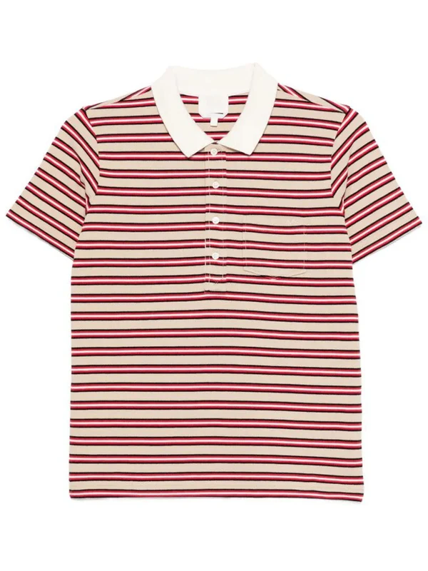 A.P.C. Beige Striped Polo Shirts