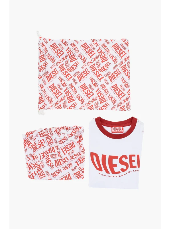 Diesel Kids White Red Pajamas