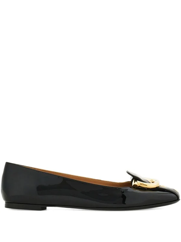 Ferragamo Black Flat Shoes