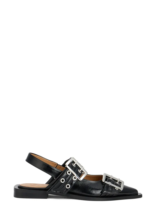 Ganni Black Flat Shoes